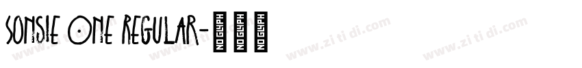 Sonsie One Regular字体转换